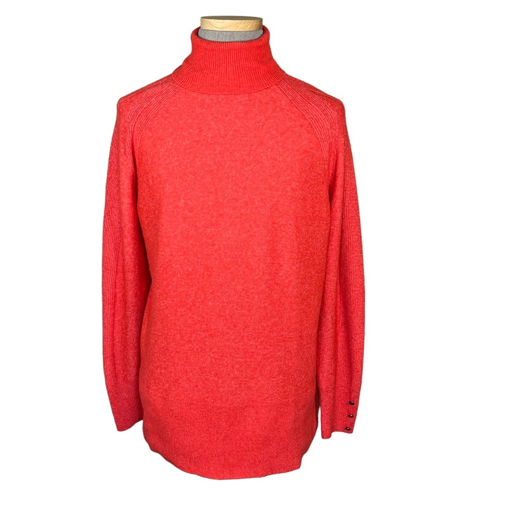 Lane Bryant Women’s Tunic Length Turtleneck Sweater W/Ribbed Knit Details 18/20